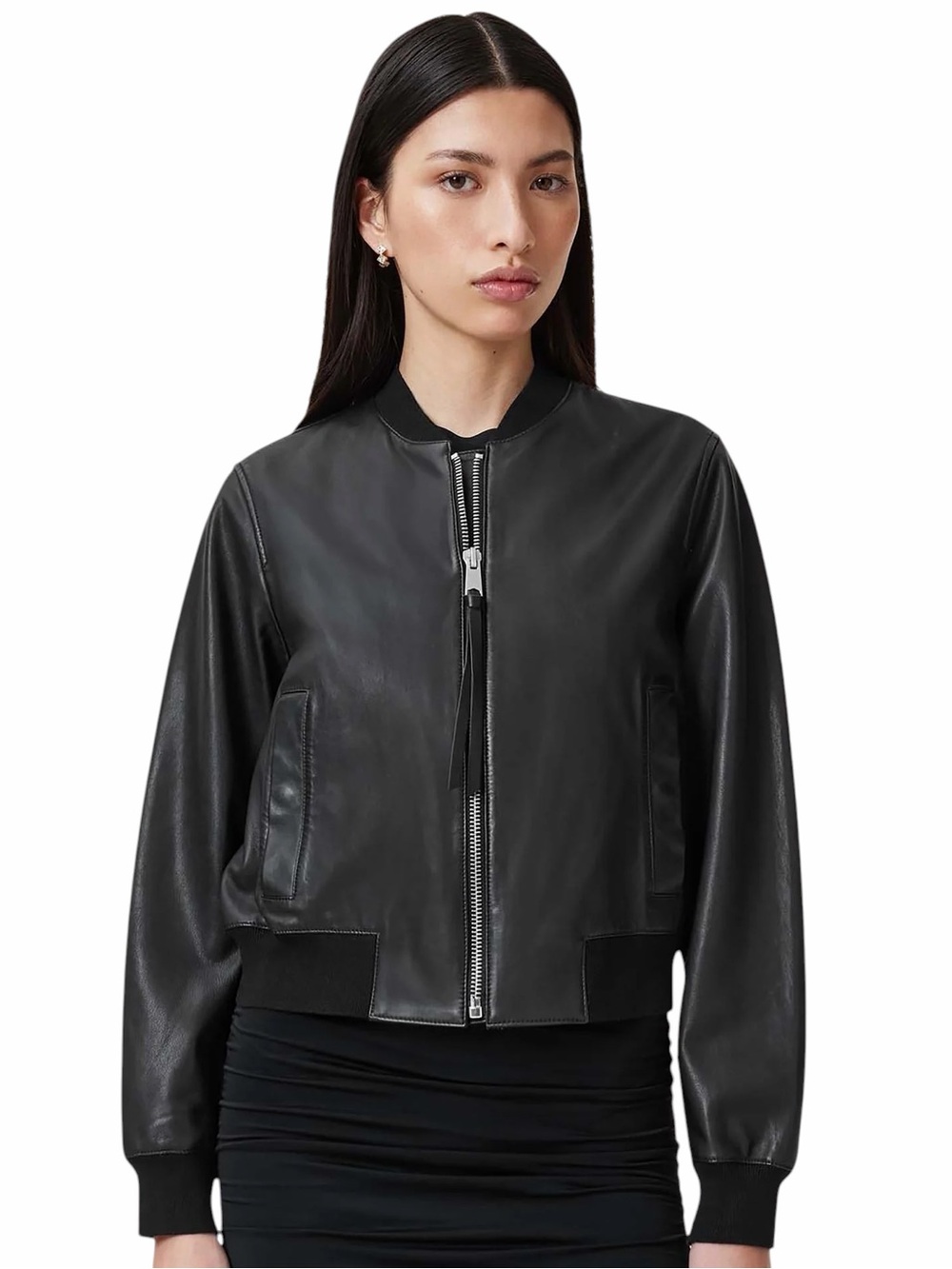 ALLSAINTS Orten Bomber Leather Jacket